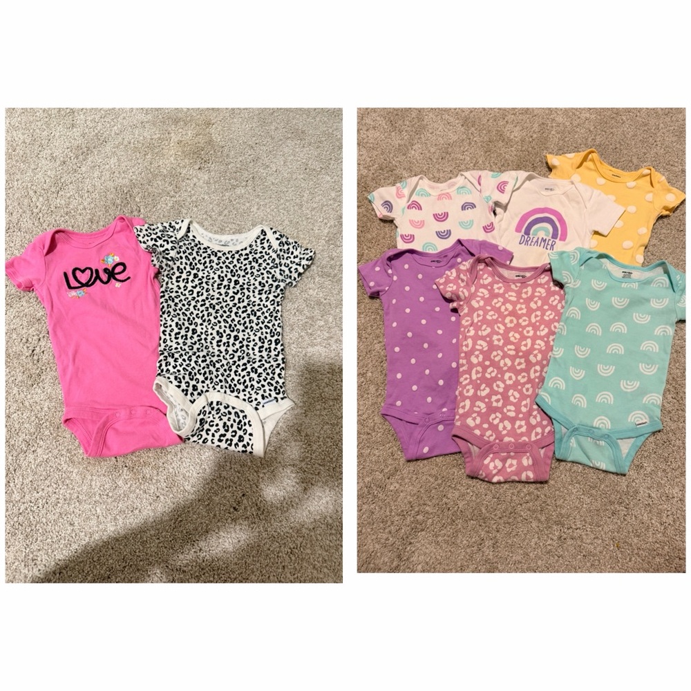 12M baby girl onesie bundle